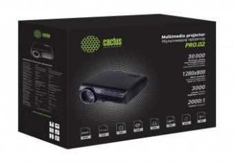 Проектор Cactus CS-PRO.02B.WXGA-W LCD 3000Lm (1280x800) 2000:1 ресурс лампы:30000часов 2xUSB typeA 1xHDMI 4.2кг от магазина РЭССИ