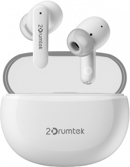 Гарнитура вкладыши A4Tech 2Drumtek B25 TWS белый беспроводные bluetooth в ушной раковине (B25 GRAYISH WHITE) от магазина РЭССИ