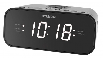 Радиобудильник Hyundai H-RCL221 черный LCD подсв:белая часы:цифровые FM от магазина РЭССИ