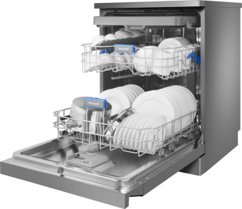 Посудомоечная машина Weissgauff DW 6138 Touch Inverter Autoopen серебристый (полноразмерная) инвертер от магазина РЭССИ