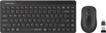 Клавиатура + мышь A4Tech Fstyler FG2200 Air2 клав:черный мышь:черный USB беспроводная slim (FG2200 AIR2 BLACK) от магазина РЭССИ