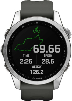 Смарт-часы Garmin Fenix 7S 1.2" корп.серый рем.черный (010-02539-01) от магазина РЭССИ