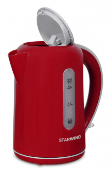 Чайник электрический Starwind SKG1021 1.7л. 2200Вт красный/серый (корпус: пластик) от магазина РЭССИ