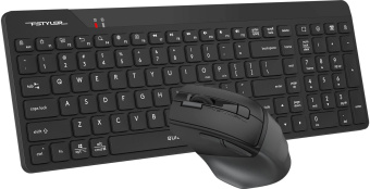 Клавиатура + мышь A4Tech Fstyler FG2400 Air2 клав:черный мышь:черный USB беспроводная slim (FG2400 AIR2 BLACK) от магазина РЭССИ