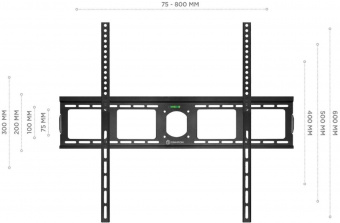 Кронштейн для телевизора Onkron UF4 черный 55"-100" макс.75кг настенный фиксированный от магазина РЭССИ