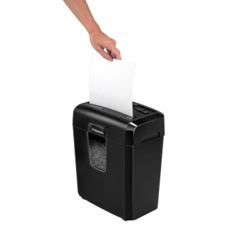 Шредер Fellowes PowerShred 8CD черный (секр.P-4) фрагменты 8лист. 14лтр. скрепки скобы пл.карты CD от магазина РЭССИ