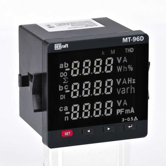 Мультиметр цифровой 96х96мм трехфазный, вход 600В 5А, RS485, LED-дисплей МТ-96D от магазина РЭССИ