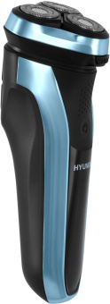 Бритва роторная Hyundai H-SH8088 реж.эл.:3 питан.:аккум. черный/голубой от магазина РЭССИ