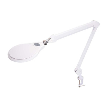 Лупа на струбцине REXANT круглая 5D с подсветкой 72 SMD сенсорный регулятор яркости диаметр 152 мм белая 31-0532 от магазина РЭССИ