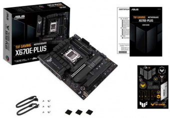 Материнская плата Asus TUF GAMING X670E-PLUS SocketAM5 AMD X670 4xDDR5 ATX AC`97 8ch(7.1) 2.5Gg RAID+HDMI+DP от магазина РЭССИ