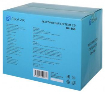 Колонки Оклик OK-166 BT 2.0 черный 40Вт BT от магазина РЭССИ