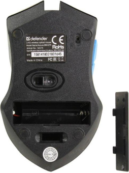 Мышь Defender Accura MM-275 черный/синий оптическая 1600dpi беспров. USB 5but (52275) от магазина РЭССИ
