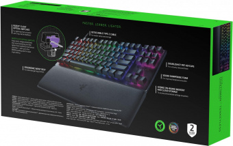 Клавиатура Razer Huntsman V2 TKL механическая черный USB for gamer LED (подставка для запястий) от магазина РЭССИ