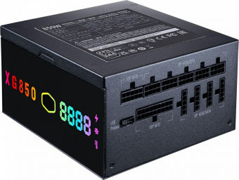 Блок питания Cooler Master ATX 850W XG850 PLATINUM Plus 80+ platinum (24+8+4+4pin) APFC 135mm fan color LED 12xSATA Cab Manag RTL от магазина РЭССИ
