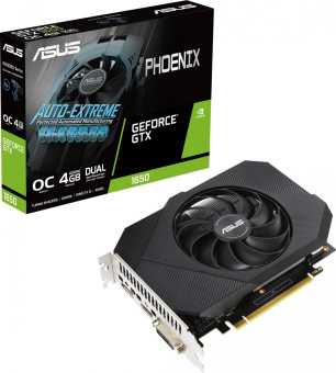 Видеокарта Asus PCI-E PH-GTX1650-O4GD6-P-V2 NVIDIA GeForce GTX 1650 4096Mb 128 GDDR6 1410/12000 DVIx1 HDMIx1 DPx1 HDCP Ret от магазина РЭССИ