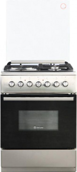 Плита Комбинированная De Luxe 606031.00гэ-005 нержавеющая сталь (стеклянная крышка) реш.чугун от магазина РЭССИ