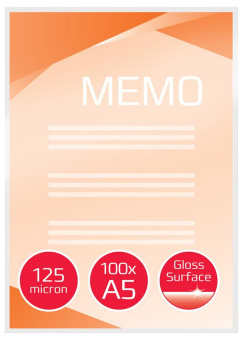 Пленка для ламинирования GBC 125мкм A5 (100шт) глянцевая 216x154мм 3200749 от магазина РЭССИ