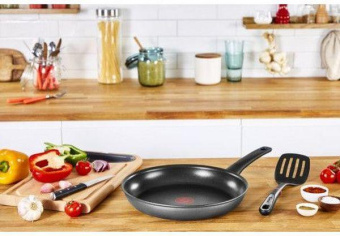 Сковорода Tefal Easy Chef G2700572 круглая ручка несъемная (без крышки) темно-серый (2100118274) от магазина РЭССИ