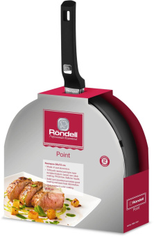 Сотейник Rondell Point RDA-1351 d=28см (с крышкой) графитовый от магазина РЭССИ