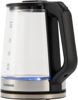 Чайник электрический Starwind SKG5778 2л. 2000Вт черный/прозрачный корпус: стекло от магазина РЭССИ