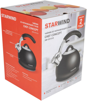 Чайник металлический Starwind Chef Concept 3л. черный (SW-CH1510) от магазина РЭССИ