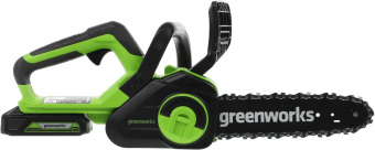 Цепная пила Greenworks G24CS25K2 аккум. дл.шины:10" (25cm) 1аккум. 2Ач ЗУ (2007707UA) от магазина РЭССИ