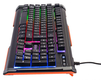 Клавиатура Оклик 710G BLACK DEATH черный/серый USB Multimedia for gamer LED от магазина РЭССИ