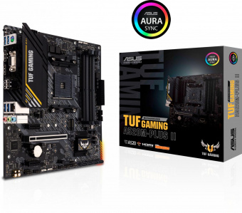 Материнская плата Asus TUF GAMING A520M-PLUS II Soc-AM4 AMD A520 4xDDR4 mATX AC`97 8ch(7.1) GbLAN RAID+VGA+HDMI+DP от магазина РЭССИ