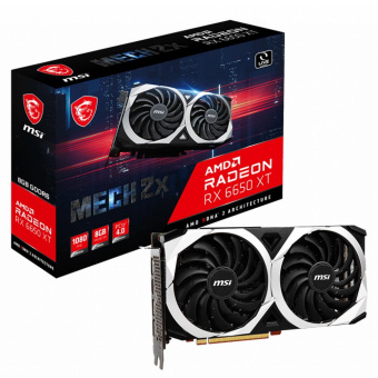 Видеокарта MSI PCI-E 4.0 RX 6650 XT MECH 2X 8G OC AMD Radeon RX 6650XT 8Gb 128bit GDDR6 2593/17500 HDMIx1 DPx3 HDCP Ret от магазина РЭССИ