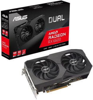 Видеокарта Asus PCI-E 4.0 DUAL-RX6600-8G AMD Radeon RX 6600 8Gb 128bit GDDR6 2044/14000 HDMIx1 DPx3 HDCP Ret от магазина РЭССИ