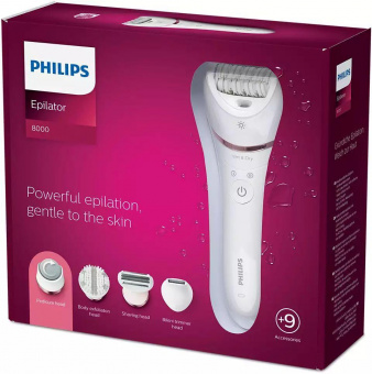 Эпилятор Philips BRE740/10 скор.:2 насад.:8 от аккум. белый от магазина РЭССИ