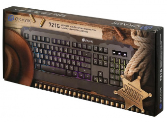 Клавиатура Оклик 721G SHERIFF черный USB Multimedia for gamer LED от магазина РЭССИ