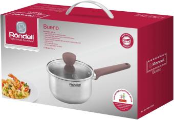 Ковш Rondell Bueno RDS-1586 1.4л. d=16см (с крышкой) стальной от магазина РЭССИ