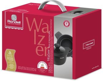 Кастрюля Rondell Walzer RDA-765 2.7л. d=20см (с крышкой) черный от магазина РЭССИ
