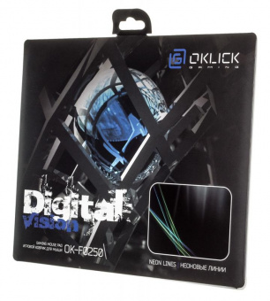 Коврик для мыши Оклик OK-F0250 Мини рисунок/линии неоновые 250x200x3мм от магазина РЭССИ