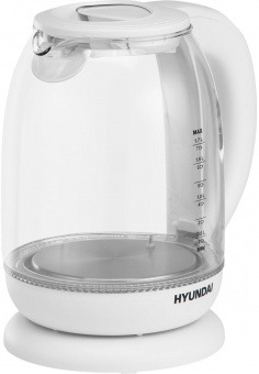 Чайник электрический Hyundai HYK-S3808 1.7л. 2200Вт белый (корпус: стекло) от магазина РЭССИ