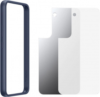 Чехол (клип-кейс) Samsung для Samsung Galaxy S22 Frame Cover темно-синий/прозрачный (EF-MS901CNEGRU) от магазина РЭССИ