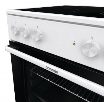 Плита Электрическая Gorenje GEC6A11WG белый стеклокерамика (без крышки) от магазина РЭССИ