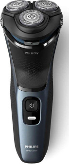 Бритва роторная Philips S3144/00 реж.эл.:3 питан.:аккум. темно-синий от магазина РЭССИ