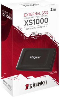 Накопитель SSD Kingston USB-C 2TB SXS1000/2000G XS1000 1.8" черный от магазина РЭССИ