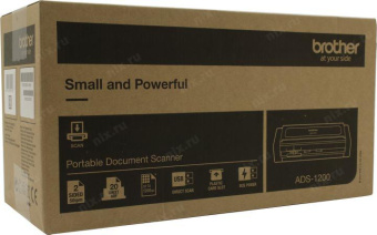 Сканер протяжный Brother ADS-1200 A4 серый/черный от магазина РЭССИ