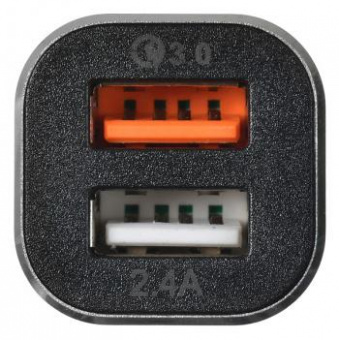 Автомобильное зар./устр. Digma DGCC-2U-QC3.0-BS 30W 3A+2.4A (QC) 2xUSB универсальное черный от магазина РЭССИ