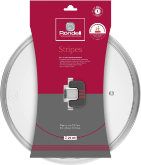 Крышка Rondell Stripes RDA-1621 d=26см крыш.прозрачный руч.серый от магазина РЭССИ