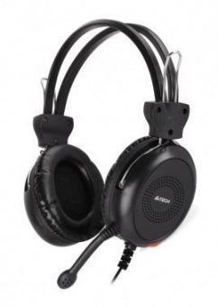Наушники с микрофоном A4Tech HS-30 черный 2м мониторные оголовье от магазина РЭССИ