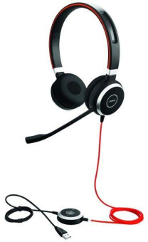 Наушники с микрофоном Jabra Evolve 40 MS черный 1.2м накладные USB оголовье (6399-823-109) от магазина РЭССИ