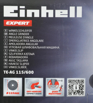 Углошлифовальная машина Einhell TE-AG 115/600 600Вт 12000об/мин рез.шпин.:M22.2 d=115мм (4430855) от магазина РЭССИ
