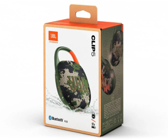 Колонка порт. JBL Clip 5 камуфляж 7W Mono BT 1400mAh от магазина РЭССИ