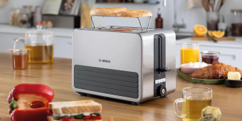 Тостер Bosch TAT7S25 1050Вт серебристый от магазина РЭССИ
