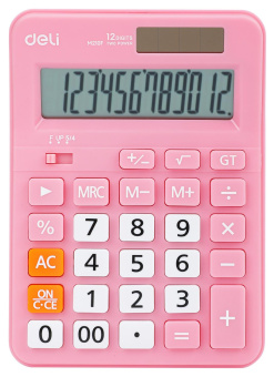 Калькулятор настольный Deli EM210FPINK розовый 12-разр. от магазина РЭССИ