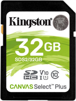 Флеш карта SDHC 32Gb Class10 Kingston SDS2/32GB Canvas Select Plus w/o adapter от магазина РЭССИ